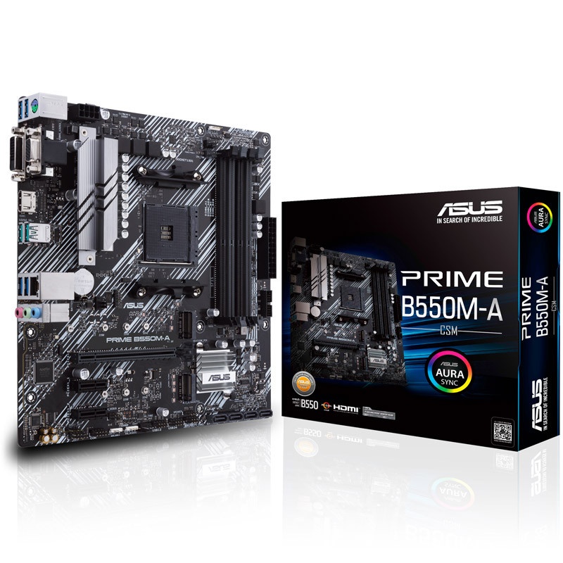ASUS Prime B550M-A/CSM, AMD B550 motherboard, Socket AM4, DDR4