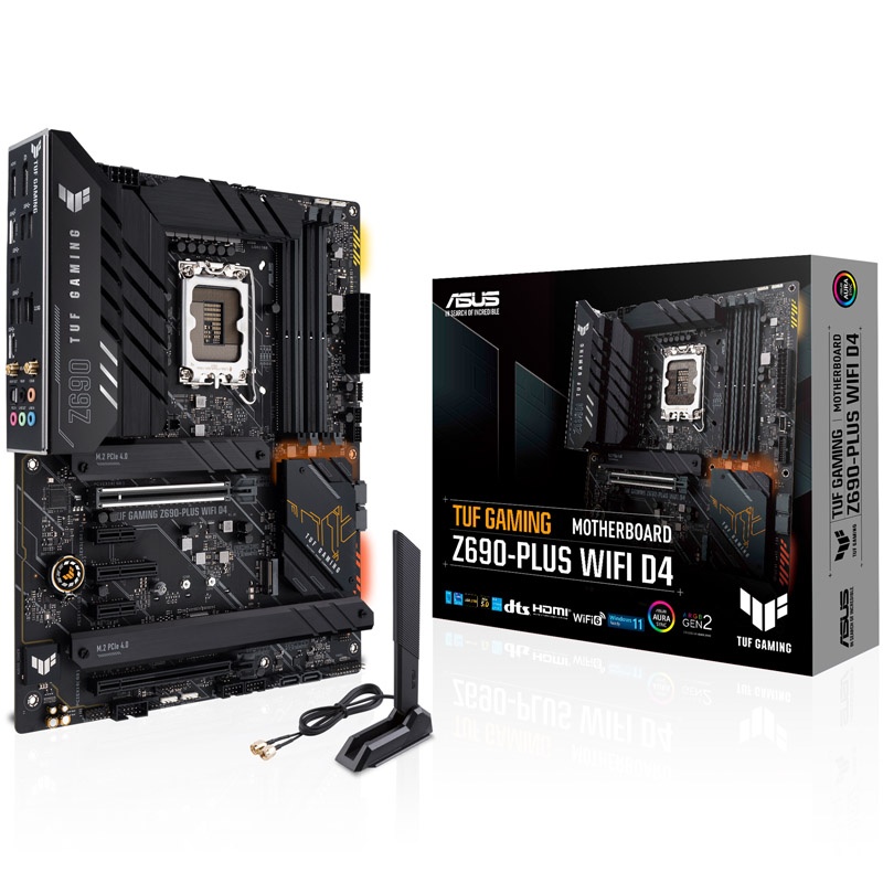 ASUS TUF GAMING Z690-PLUS WIFI D4, Intel Z690 Motherboard - Socket 1700, DDR4