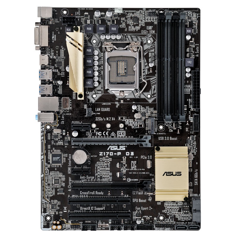 ASUS Z170-P D3, Intel Z170 Mainboard - Socket 1151