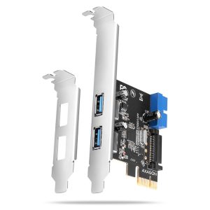 AXAGON PCEU-232VLS PCIe Adapter 2+2x USB3.0 UASP VIA + LP, 15-pin SATA power supply