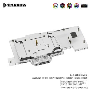 BarrowASUS RTX 3070 08G, TUF OC V2, LRC 2.0 RGB Graphics Card Waterblock