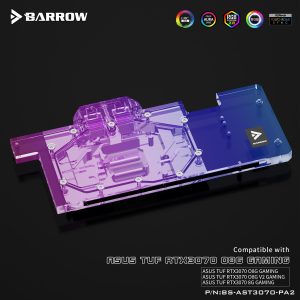BarrowASUS RTX 3070 08G, TUF OC V2, LRC 2.0 RGB Graphics Card Waterblock