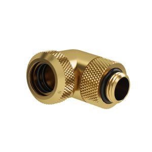 Barrow G1/4 Male Rotary to 90 Degree, 14mm Hard Tube Compression Fitting - Gold : image 1