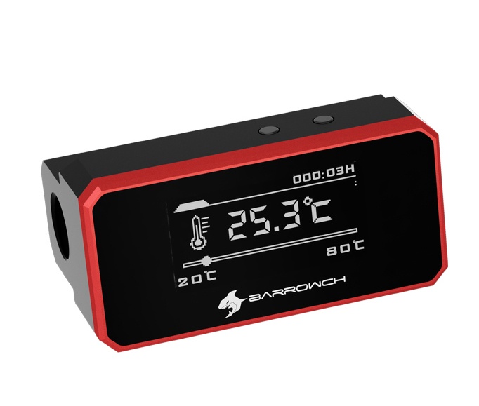 BarrowCH G1/4 Multimode OLED Display Heat Sensor Alarm with Intelligent ...