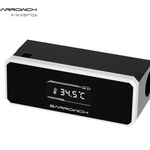 BarrowCH G1/4 Slim Line TFT Display Real Time Temperature Sensor - Silver