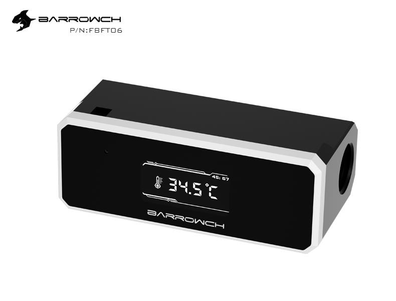 BarrowCH G1/4 Slim Line TFT Display Real Time Temperature Sensor - Silver