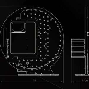 BarrowCH STAR1 Series Limited Edition Circular Open Panel Case - Black