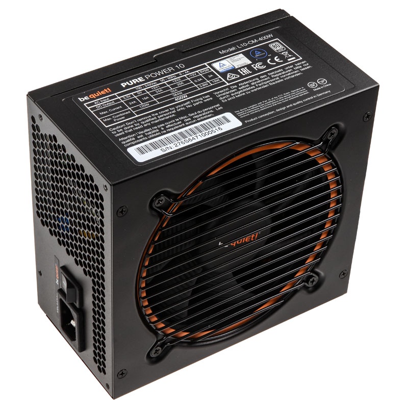 Be quiet! Pure Power 10 CM 80 Plus Silver Power Supply - 400 Watts ...