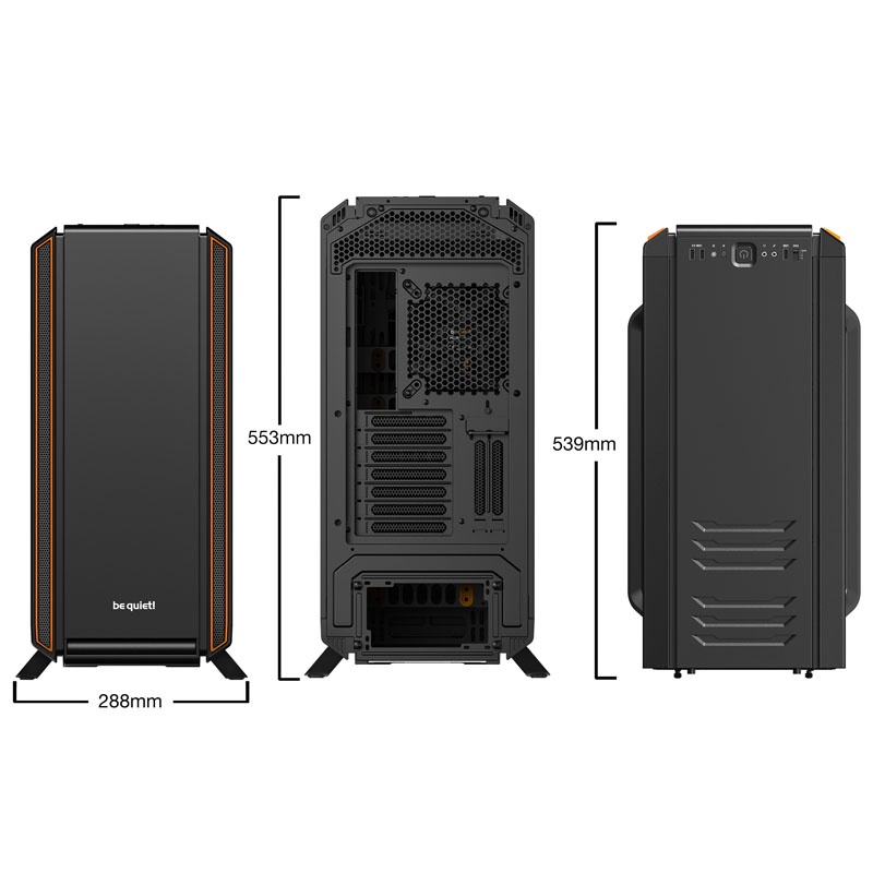 be quiet! Silent Base 801 Midi Tower - Orange Window
