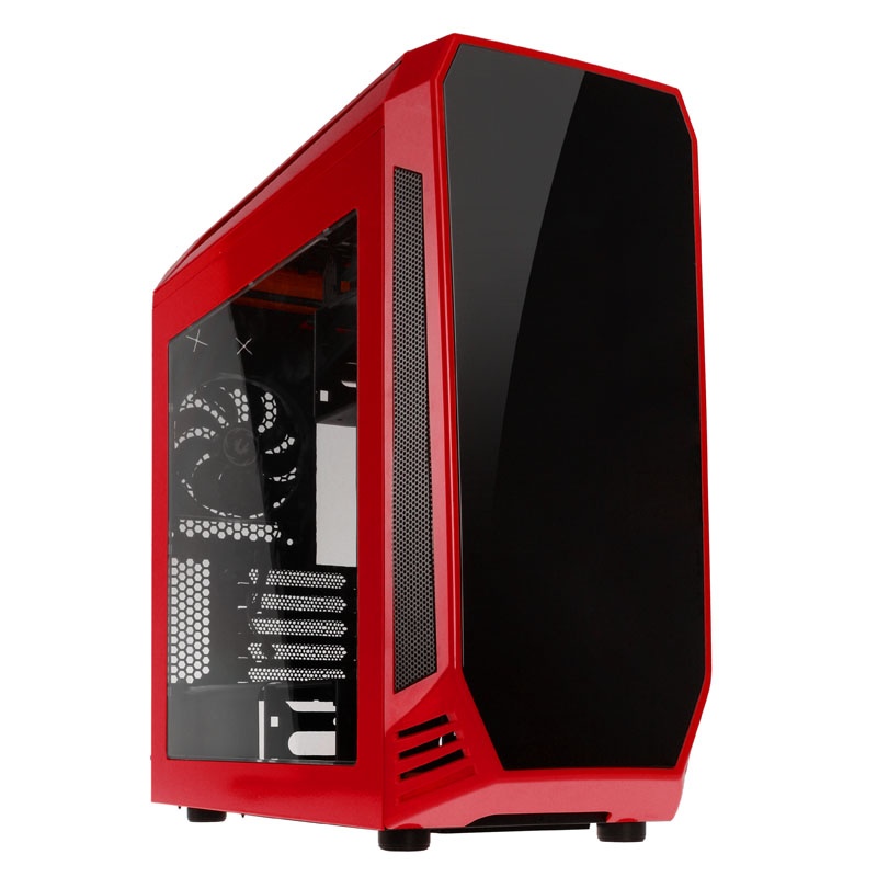 BitFenix Aegis Core Micro-ATX Case - Red / Black