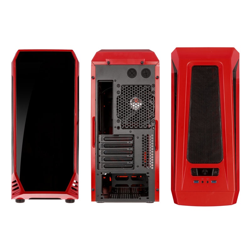 BitFenix Aegis Core Micro-ATX Case - Red / Black