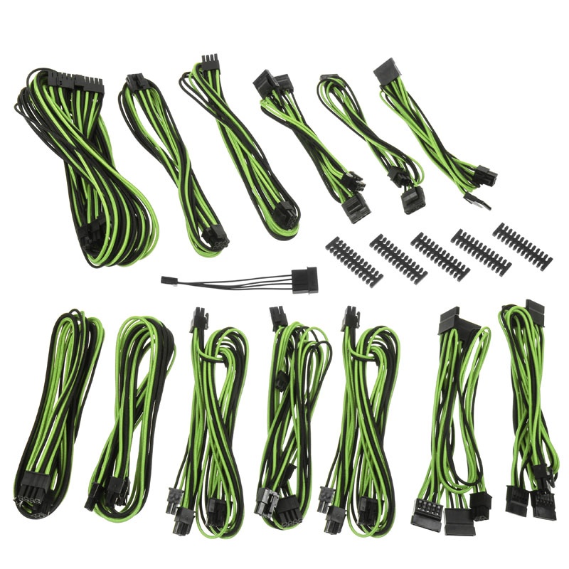 BitFenix Alchemy 2.0 PSU Cable Kit, SCC-Series - black / green