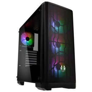 BitFenix Nova Mesh TG A-RGB Midi Tower, Tempered Glass - Black