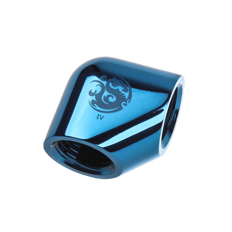 BitsPower Adapter 90 degrees 2x G1/4 inches - Royal Blue - Watercooling UK