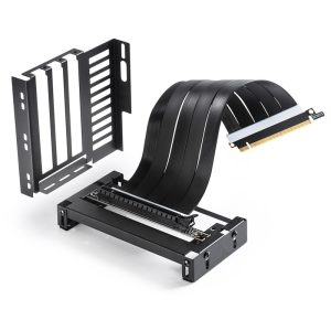 BitsPower Vertical Graphics Card Mount with PCIe 4.0 x16 Riser Cable - Black