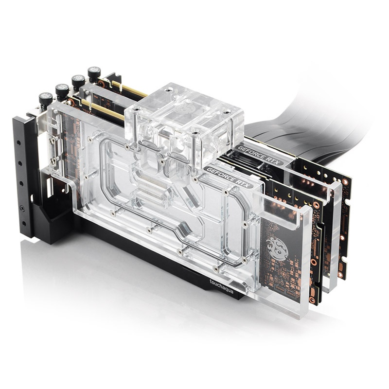 BitsPower Vertical PCI Slot Bezel + Dual PCIe x16 Riser Ribbon Cable ...