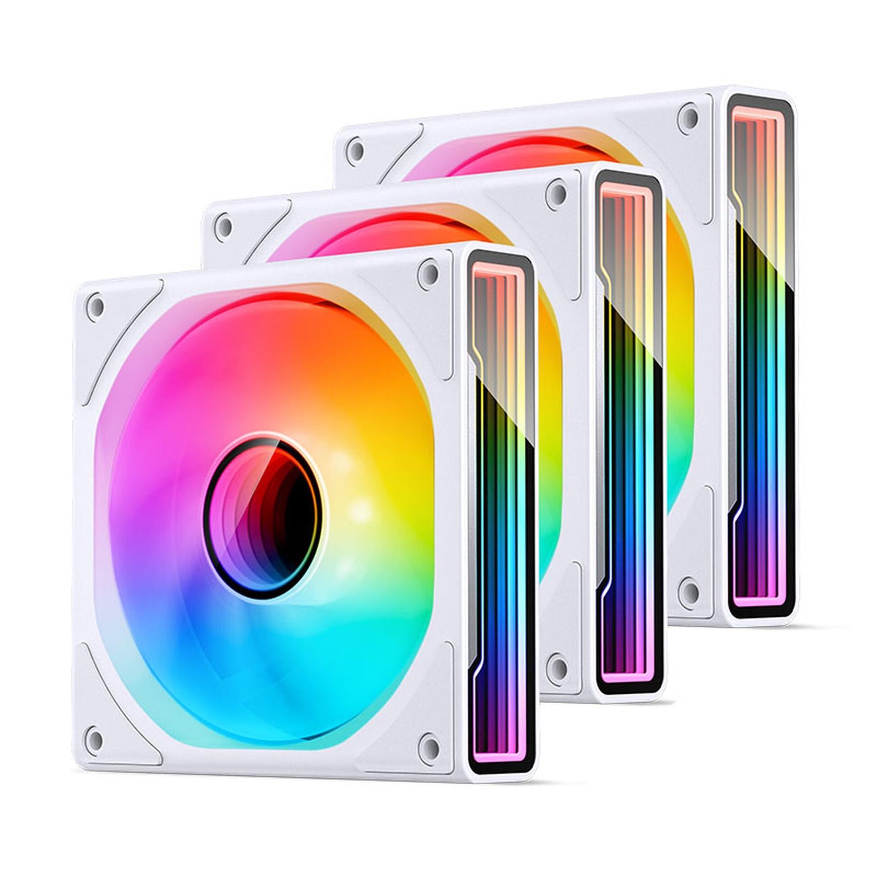 Black Ice Nemesis 360 GTX Radiator + Jonsbo ZK-120B White 3 Pack of aRGB Fans : image 3