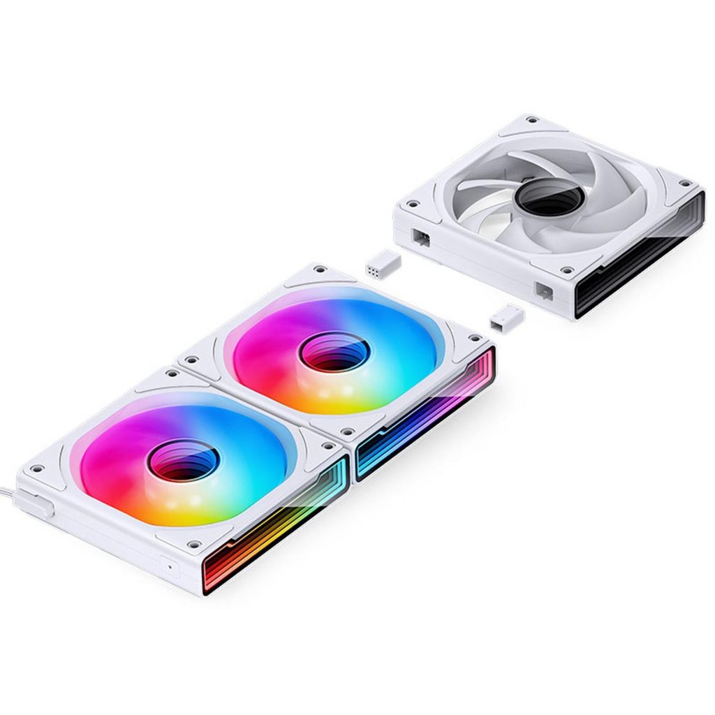 Black Ice Nemesis 360 GTX Radiator + Jonsbo ZK-120B White 3 Pack of aRGB Fans : image 4
