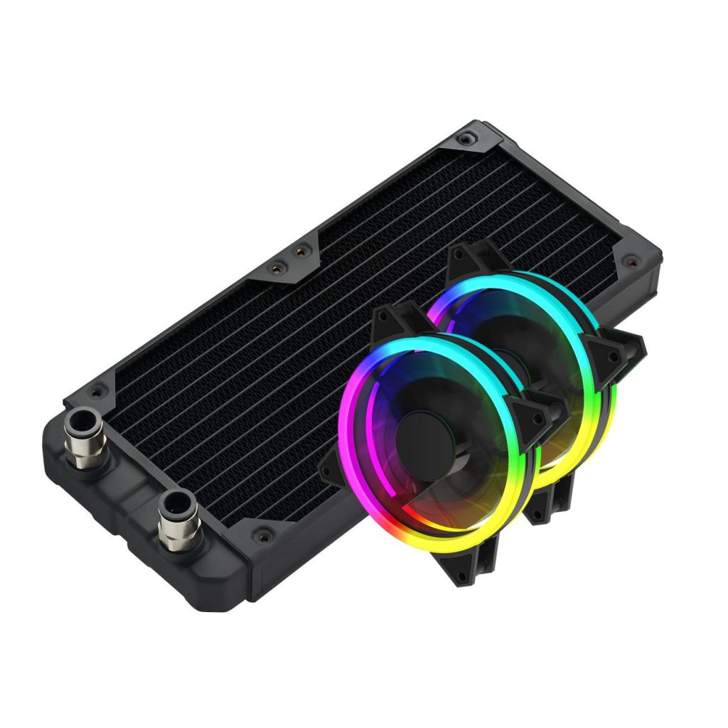 Black Ice NEMESIS LS240 Radiator Black with 2x ARGB Velocity 16.8 Million Colour Fans