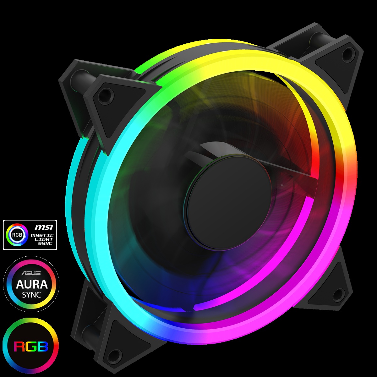 Black Ice NEMESIS LS240 Radiator Black with 2x ARGB Velocity 16.8 Million Colour Fans