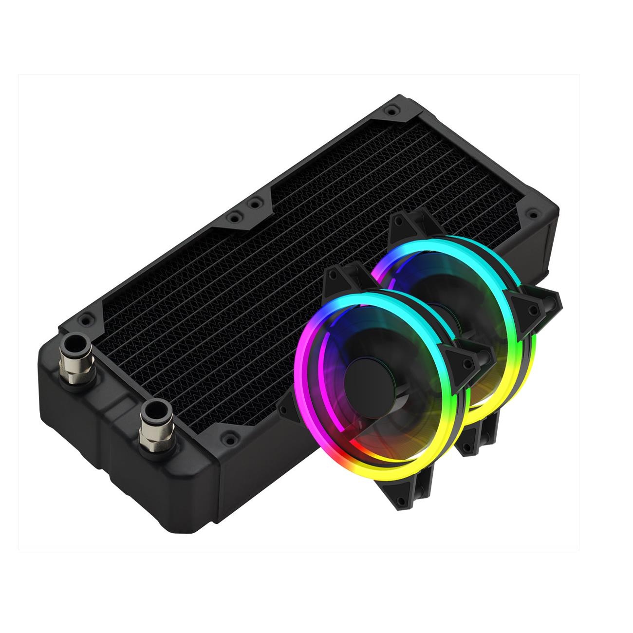 Black Ice Nemesis LX240 Extreme Radiator Black with 2x ARGB Velocity 16 ...
