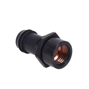 Bulkhead Connector G1/4 Thread Innner to 13mm Barbed fitting - Black Matt