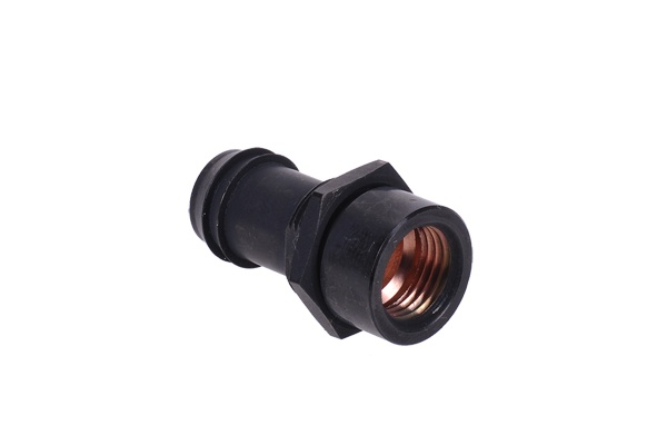 Bulkhead Connector G1/4 Thread Innner to 13mm Barbed fitting - Black Matt