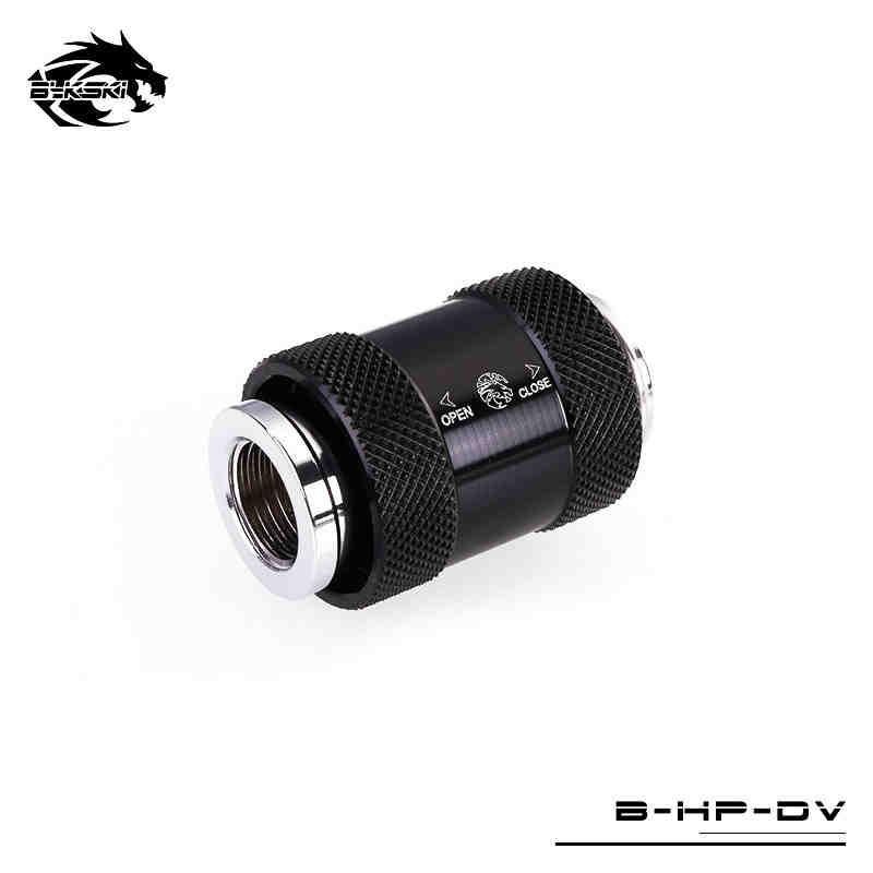 Bykski B-HP-DV 2x Female G1/4 Quick Drain Valve - Black