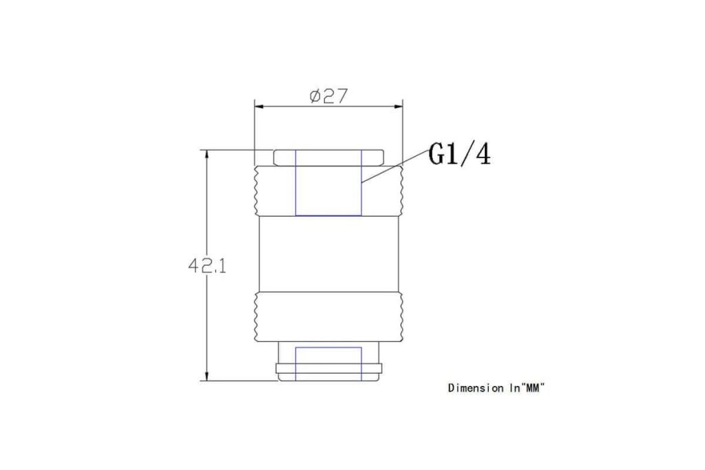 Bykski B-HP-DV 2x Female G1/4 Quick Drain Valve - Black
