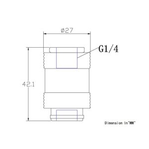 Bykski B-HP-DV 2x Female G1/4 Quick Drain Valve - Black