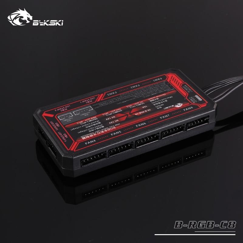 Bykski B-RGB-C8, 8+4 Channel 12v RGB Fan / LED Controller with Motherboard Sync