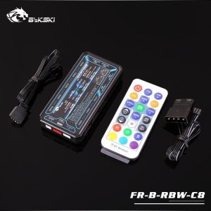 Bykski FR-B-RBW-C8, 8+4 Channel 5v RBW Fan / LED Controller with Motherboard Sync