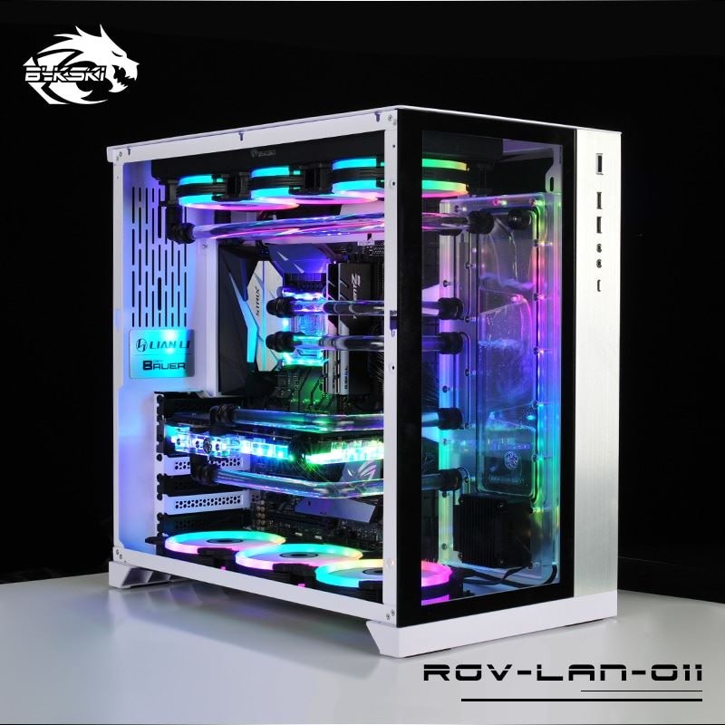 Bykski RGV-LAN-O11 RGB Water Distribution Board (Tray) for Lianli PC ...