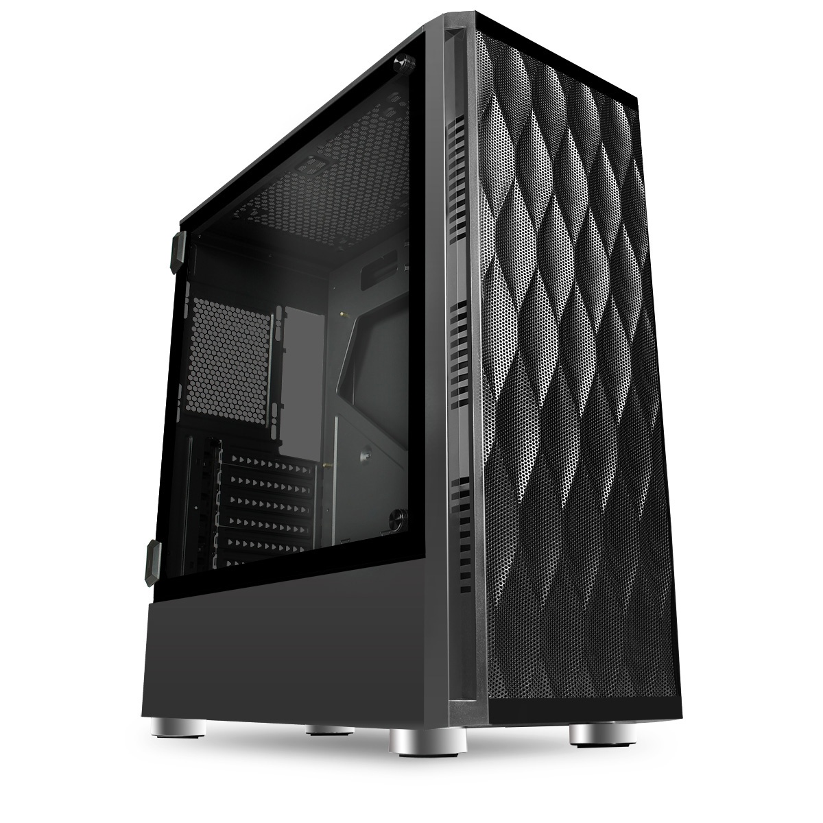 CiT C100 Mesh Midi Case With Front with Tempered Glass Side ...