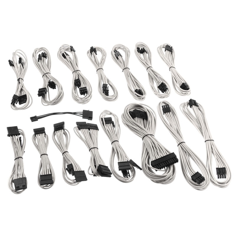 CableMod E-Series P2 G2 and Cable Kit - White - Watercooling UK