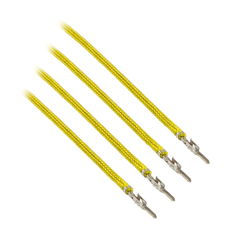 CableMod ModFlex Sleeved Cable, yellow 40cm - 4 Pack