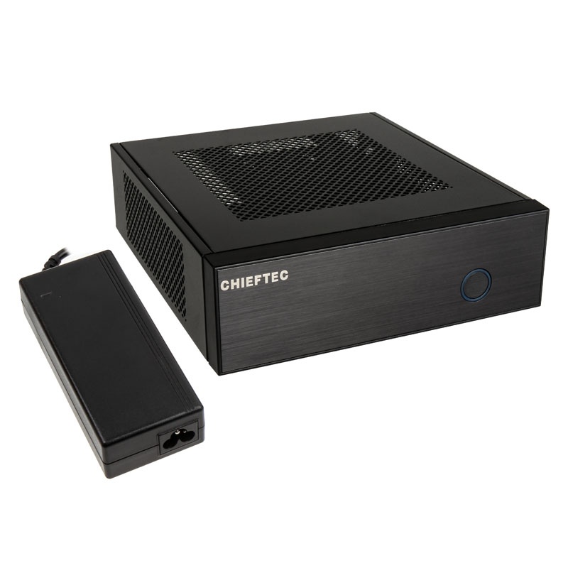Chieftec Compact IX-03B Mini ITX case including 85 Watt PSU - black.
