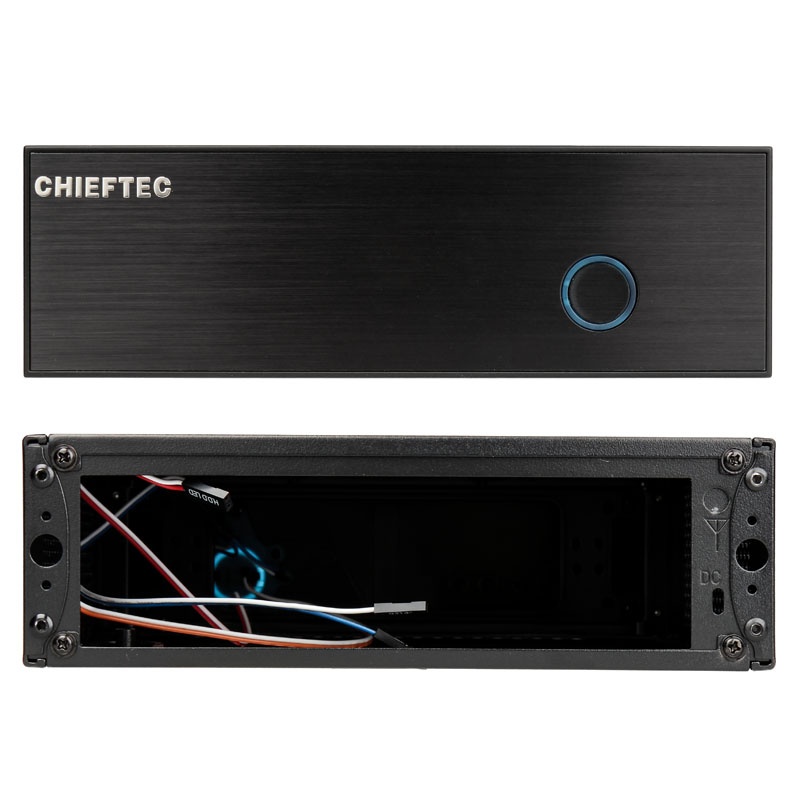 Chieftec Compact IX-03B Mini ITX case including 85 Watt PSU - black.
