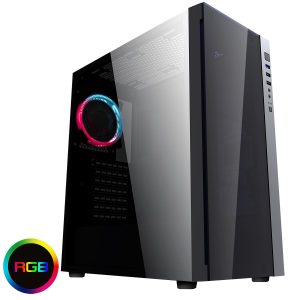CiT Engine Black RGB Mid-Tower Gaming Case With Full Acrylic Window