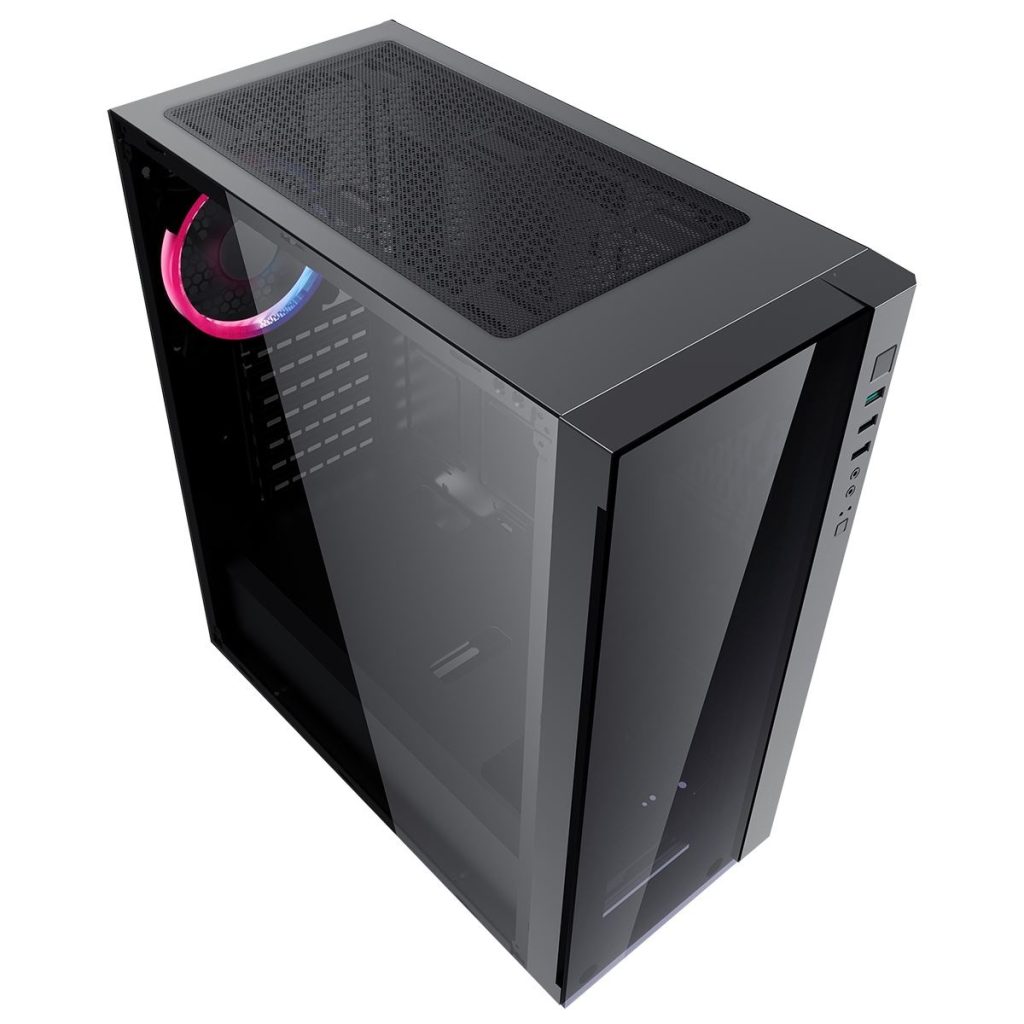 CiT Engine Black RGB Mid-Tower Gaming Case With Full Acrylic Window
