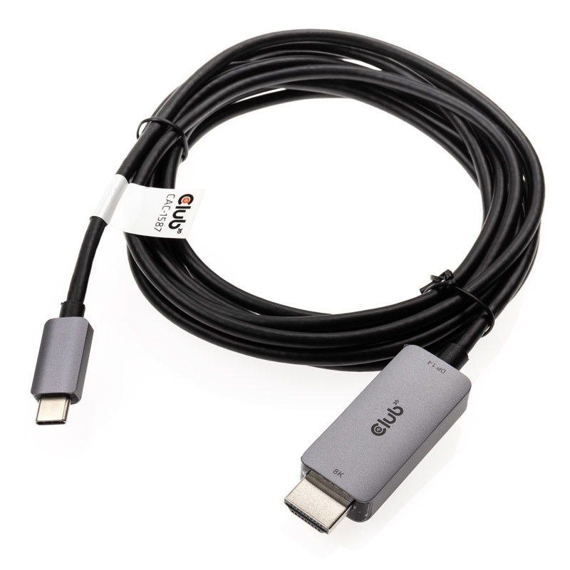 Club3D USB 3.1 Typ C auf HDMI 2.1, 3m - schwarz