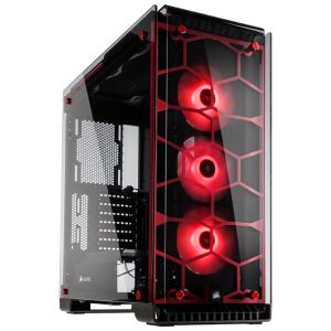 Corsair Crystal 570X RGB Midi Tower - red Window