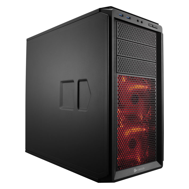 Corsair Graphite 230T Midi-Tower - black / red