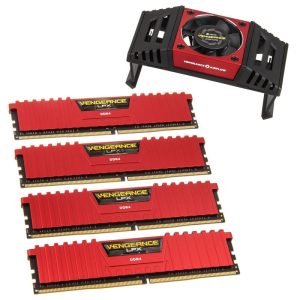 Corsair Vengeance LPX red + AF, DDR4-3733, CL 17 - 32 GB Quad Kit