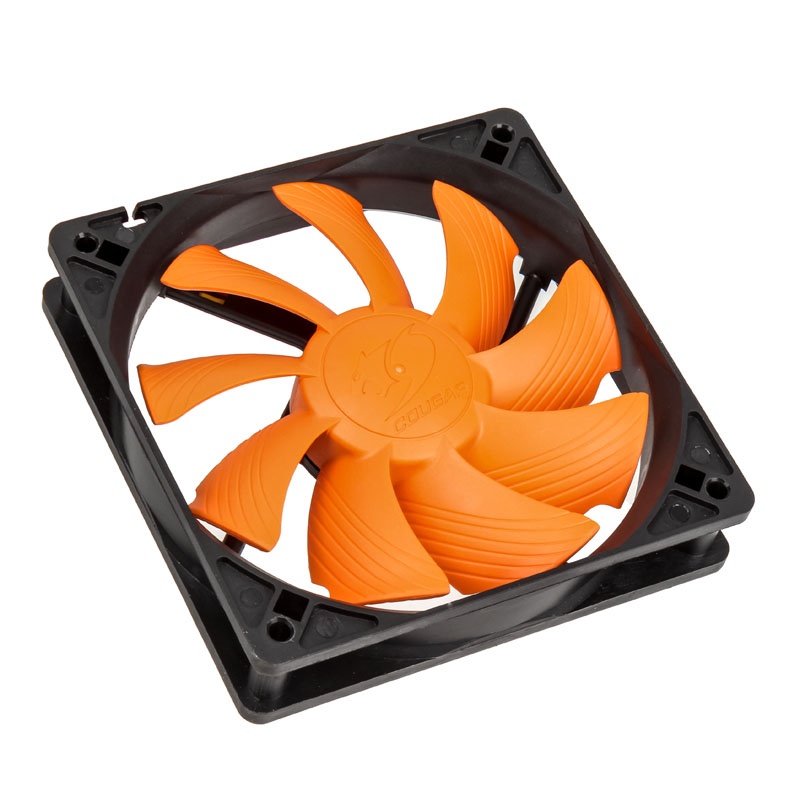 Cougar turbine T12S fan, black / orange - 120mm