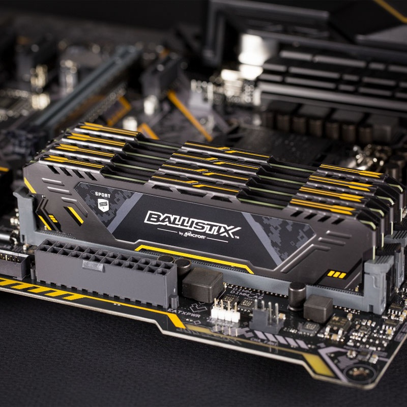 Crucial Ballistix Sport AT, DDR4-3000, CL17 - 64GB Quad Kit