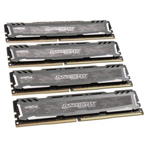 Crucial Ballistix Sport LT Series Gray, DDR4-3000, CL16 - 64GB Quad Kit