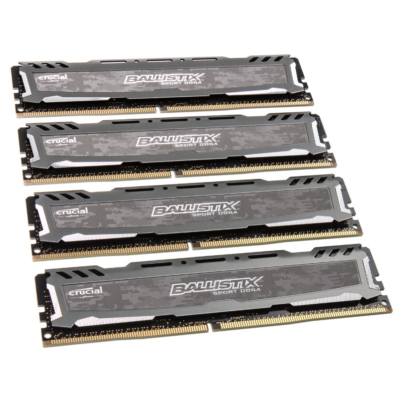 Crucial Ballistix Sport LT Series Gray, DDR4-3000, CL16 - 64GB Quad Kit