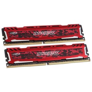 Crucial Ballistix Sport LT Series Red, DDR4-2666, CL16 - 16GB Dual Kit