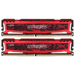 Crucial Ballistix Sport LT Series Red, DDR4-2666, CL16 - 16GB Dual Kit